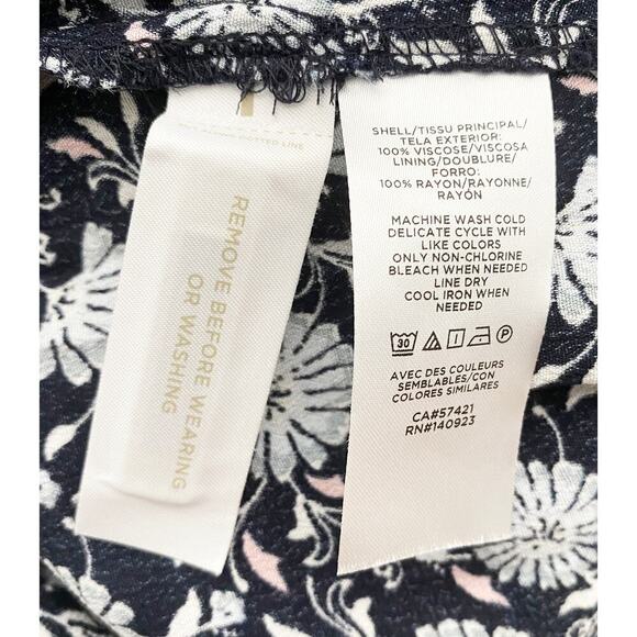 Loft Women's Daisy Bar Back Flutter Romper Pockets Flowy Floral Beachy Boho NWT - Picture 12 of 12